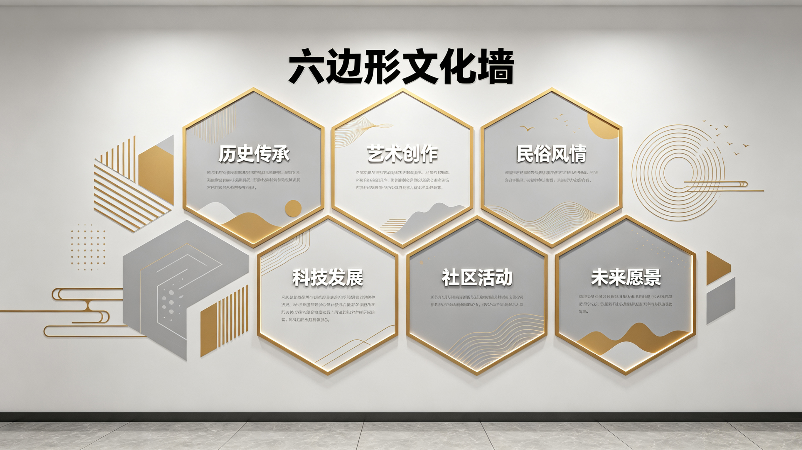 衡南企业文化墙 | 六边形信息美学